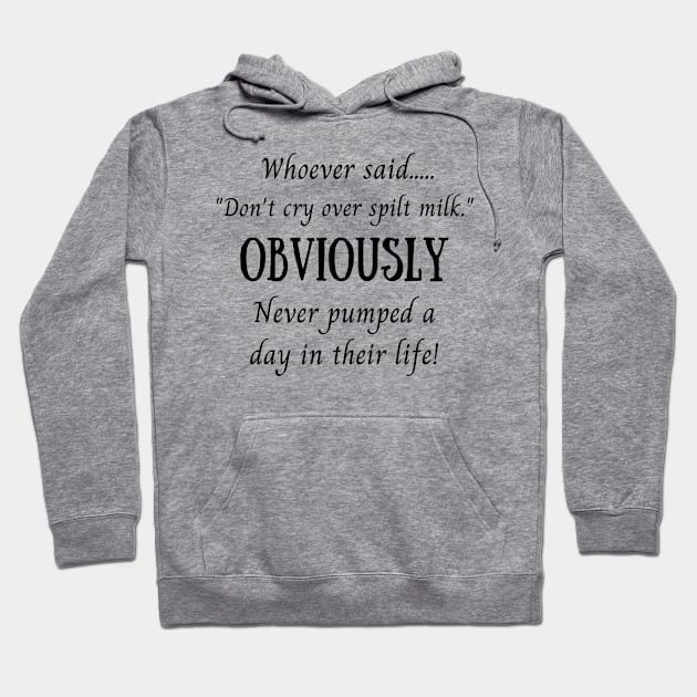 Spilt Milk Breastfeeding Mom Hoodie by Burrow Designs